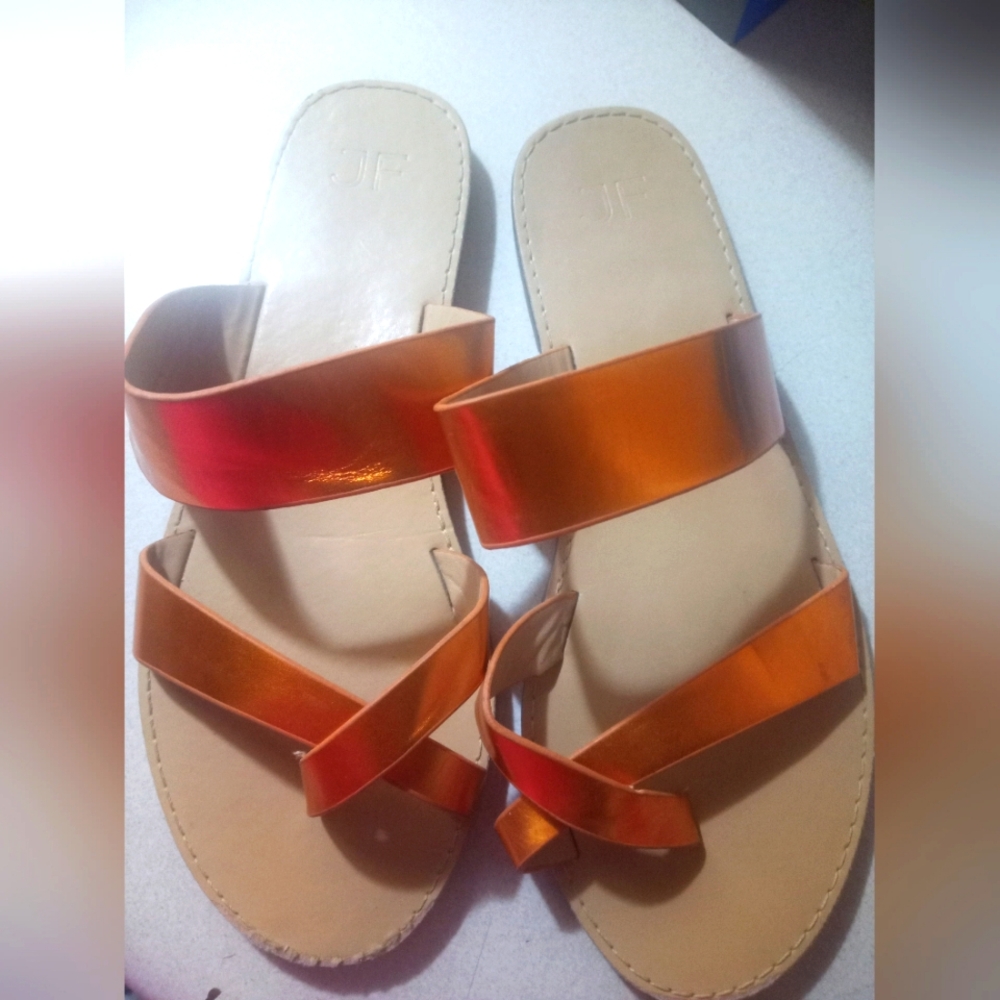 Stylish Orange Slide Sandals